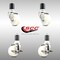 Service Caster 3 Inch 316SS Nylon Wheel Swivel 1-7/8 Inch Expanding Stem Caster Brake SCC, 2PK SCC-SS316EX20S314-NYS-2-TLB-2-178 - alternate 2